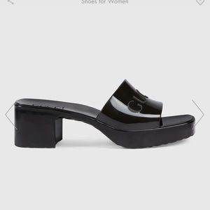 Authentic Gucci Women's rubber slide sandal